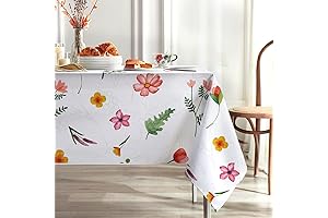 Enliven Your Table with Floral Elegance - Green Leaves Floral Tablecloth
