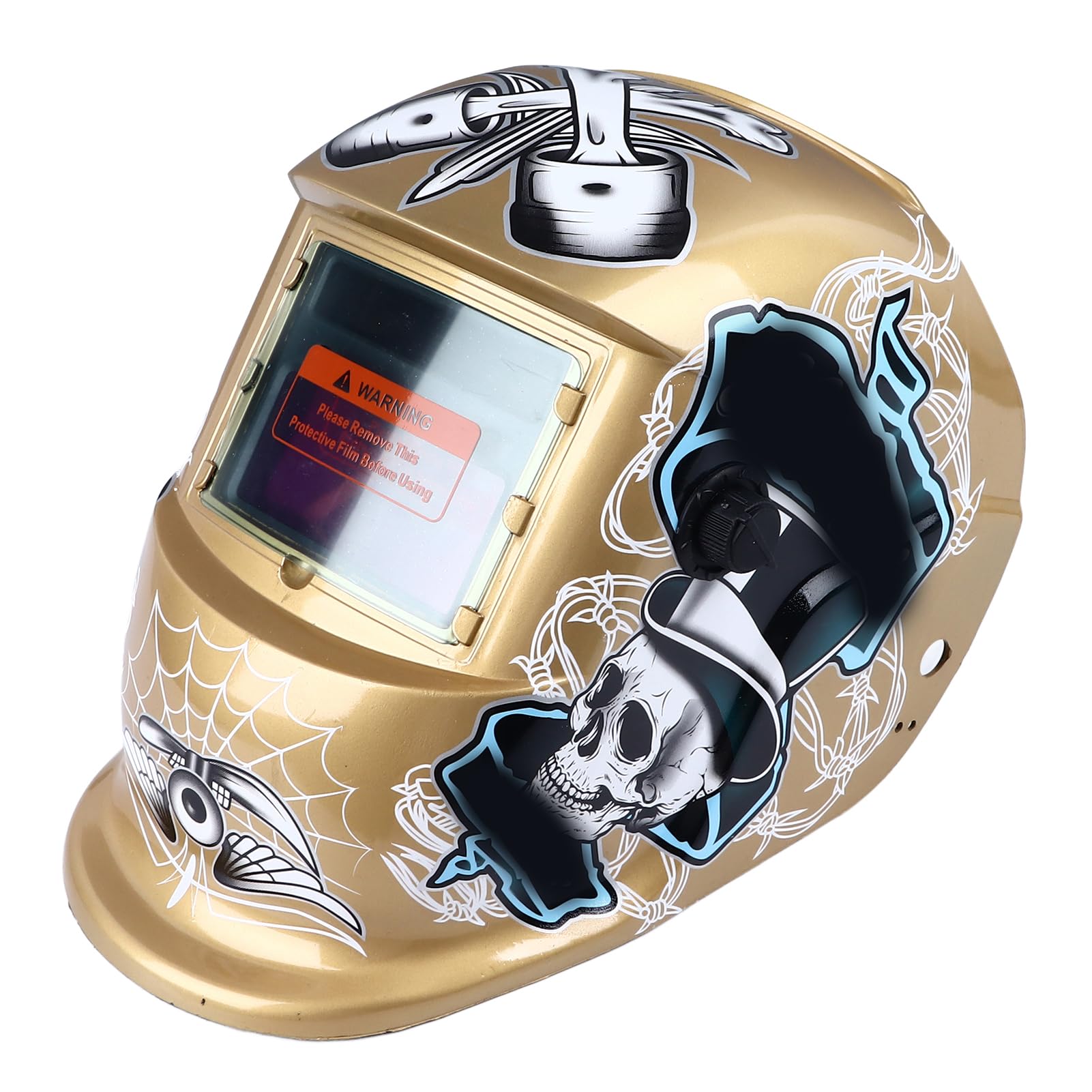Casco per Saldatura Ad Energia Solare, Oscuramento Automatico Casco per Saldatura Portatile Regolabile con Schermo Grande 93x43mm Ampia Applicazione per il Taglio