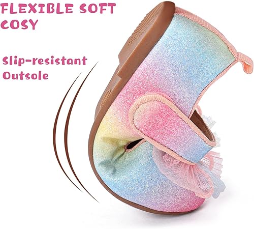 Miniatura 3 de ADAMUMU Zapatos de vestir para niñas, zapatos brillantes para niñas, princesa Mary Jane, uniforme escolar, zapatos de vestir en rendimiento,