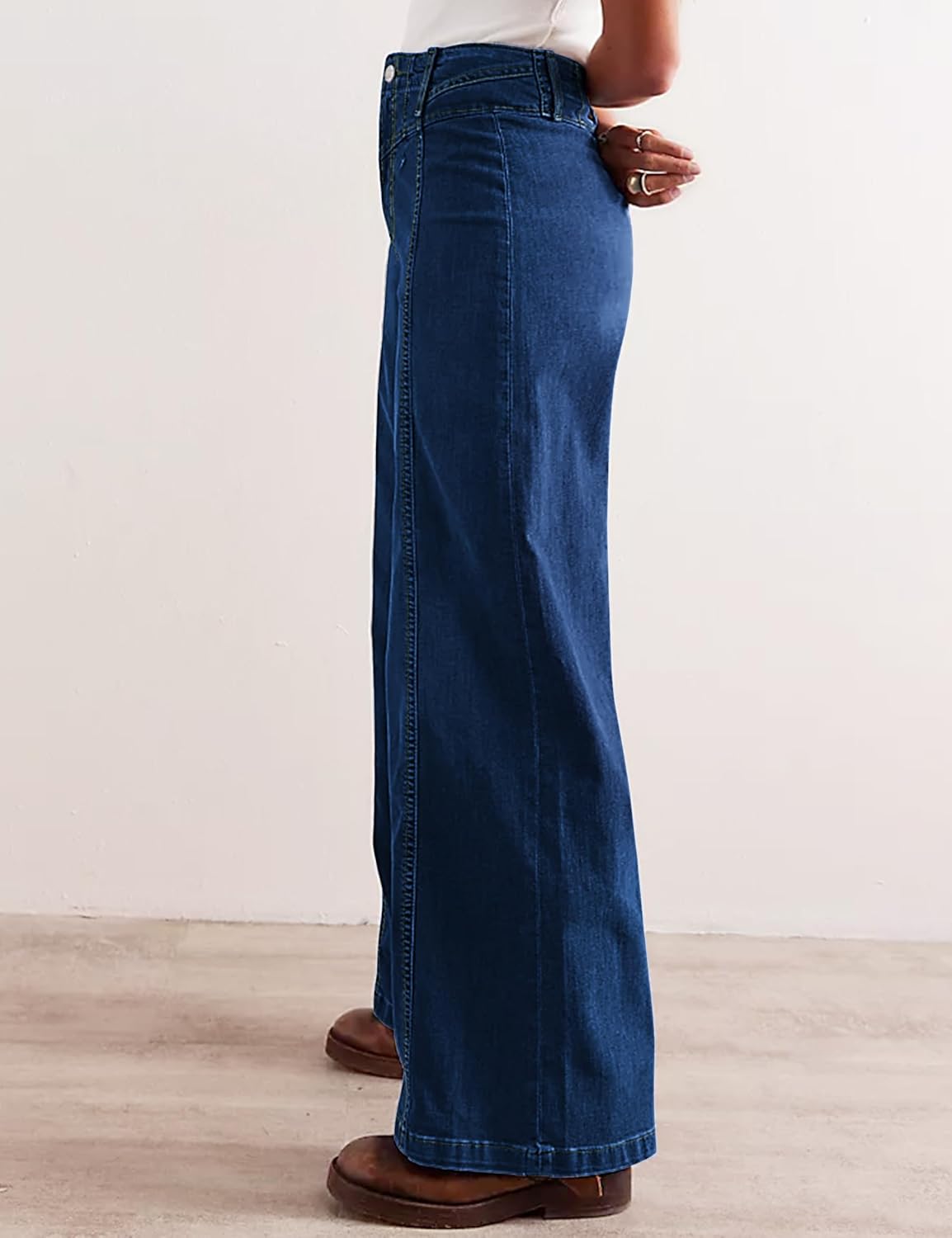 Womens Wide Leg Jeans High Waisted Baggy Jean Fashion Stretch Jeans for Women Trendy Slim Butt Lift Jean Pant - Image 3