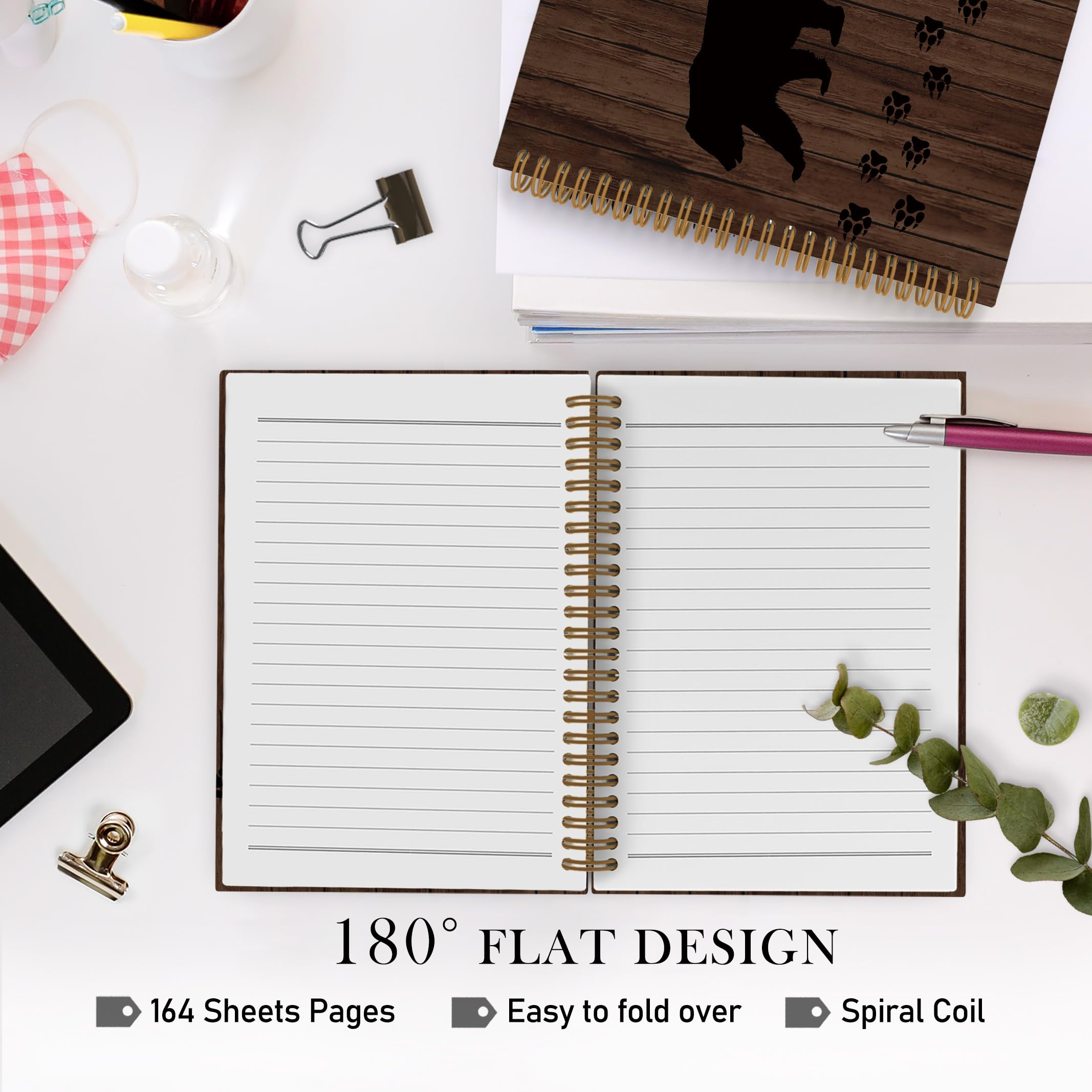 469-book-SE-woodbear Productos de oficina, suministros de oficina y escuela, papel, cuadernos y blocs de escritura, cuadernos en espiral