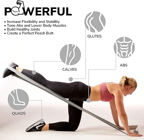 Miniatura 4 de 7Ft Long Resistance Bands for Stretching - Resistance Bands Set with Door Anchor - Exercise Bands Including Carry Pouch, E-Book & App - Latex-Free