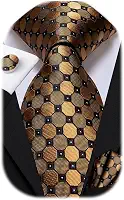 Conjunto de gravata masculina lisa Paisley para homens abotoaduras quadradas de seda formal