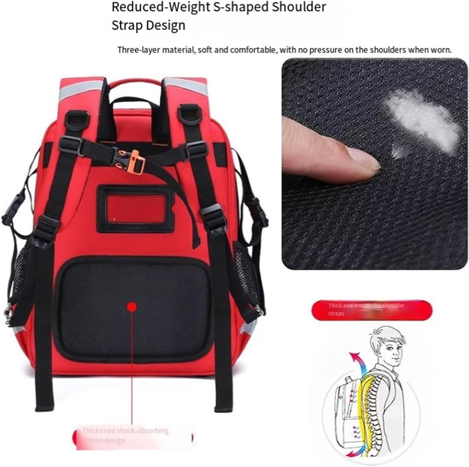 Zaino Per Traumi Di Emergenza, Borsa Primo Soccorso Con Riflettente, Grande Capacità, Infermiere Domiciliare,Medicale Per Campeggio, Escursionismo, Trekking