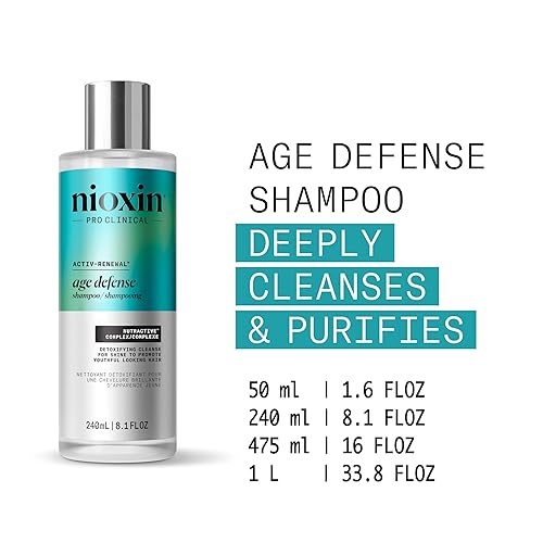 Miniatura 3 de Nioxin Age Defense Shampoo for Aging Hair  Detox Scalp Cleanser with Niacinamide  Deeply Cleanses & Purifies Scalp & Hair  Paraben, Sulfate &