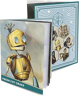 Ultra PRO - Critical Role RPG Folio W/Stickers Ft. (Fresh Cut Grass) Comes with Two 9-Pocket Pages for Standard Size Cards for Ultimate Protection, Organize & store Notes, Character Sheets, Cards