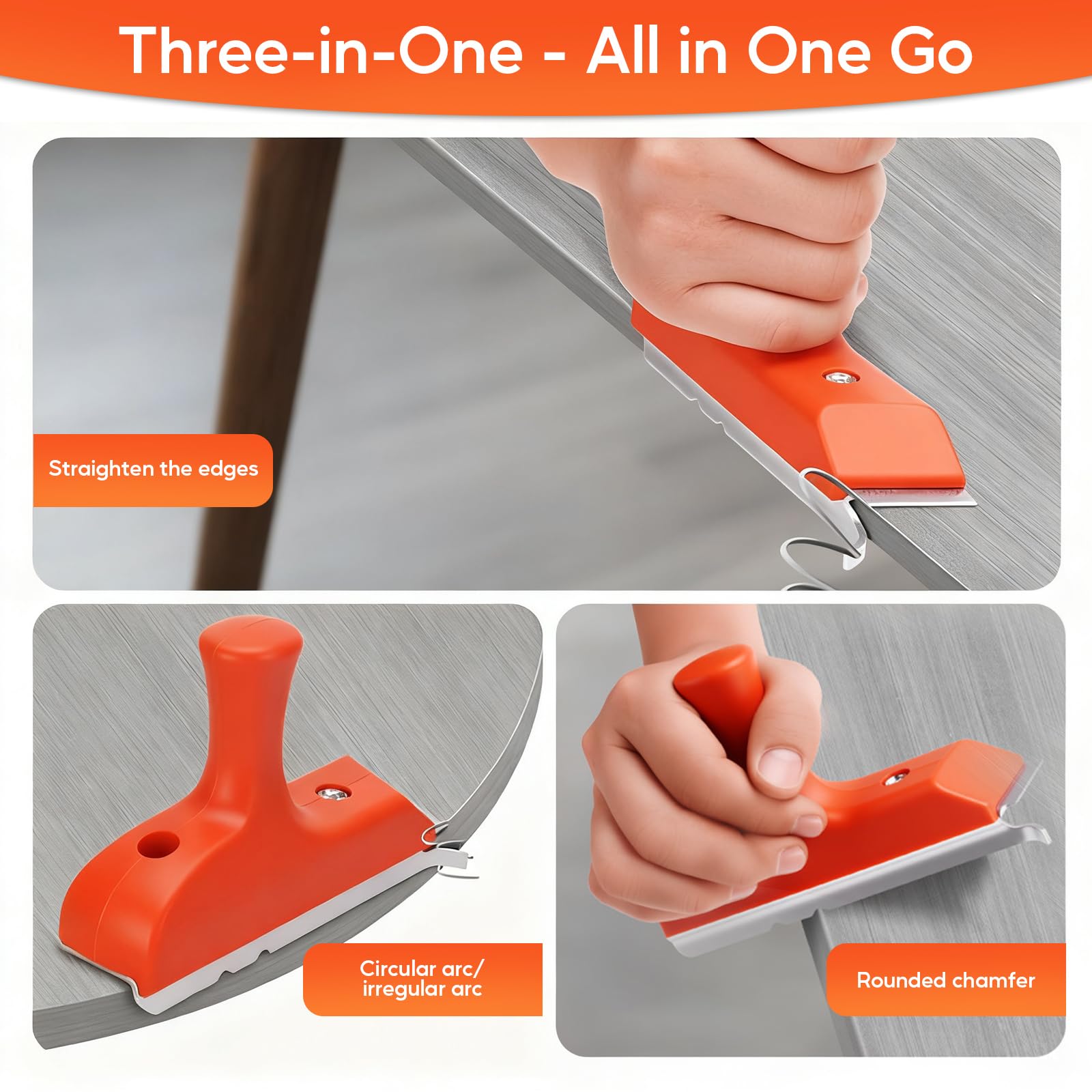 Qivine Araseur de Chant, Coupe-Bordure pour le Bois Portable avec Poignée Antidérapante, Coupe-Bordure pour le Travail du Bois, pour PVC ABS Mélamine, pour Meubles et Bricolage