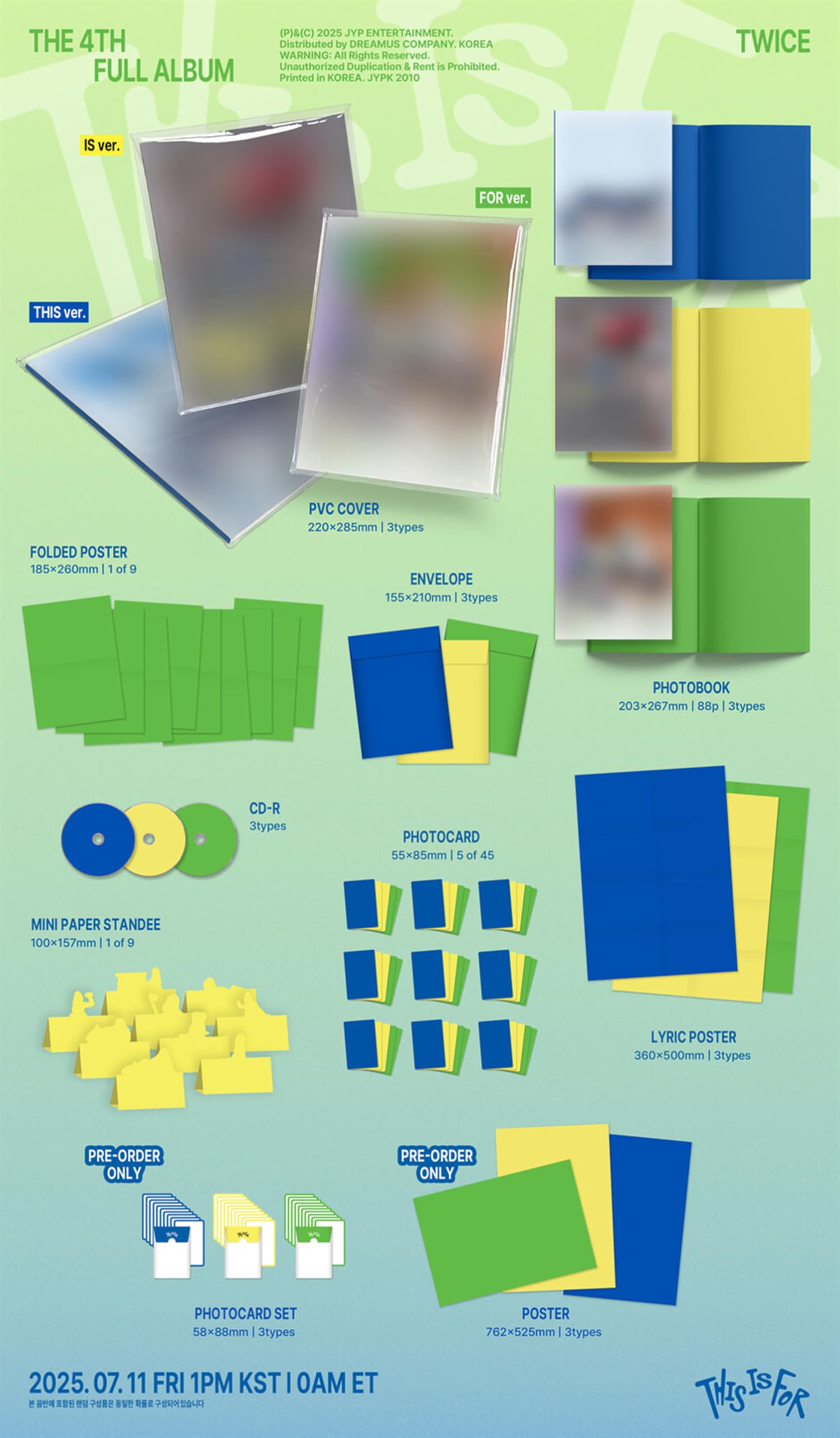 TWICE THIS IS FOR 4th Album with Tracking Sealed (Full Set(THIS+IS+FOR+CONFETTI+9Digipack))