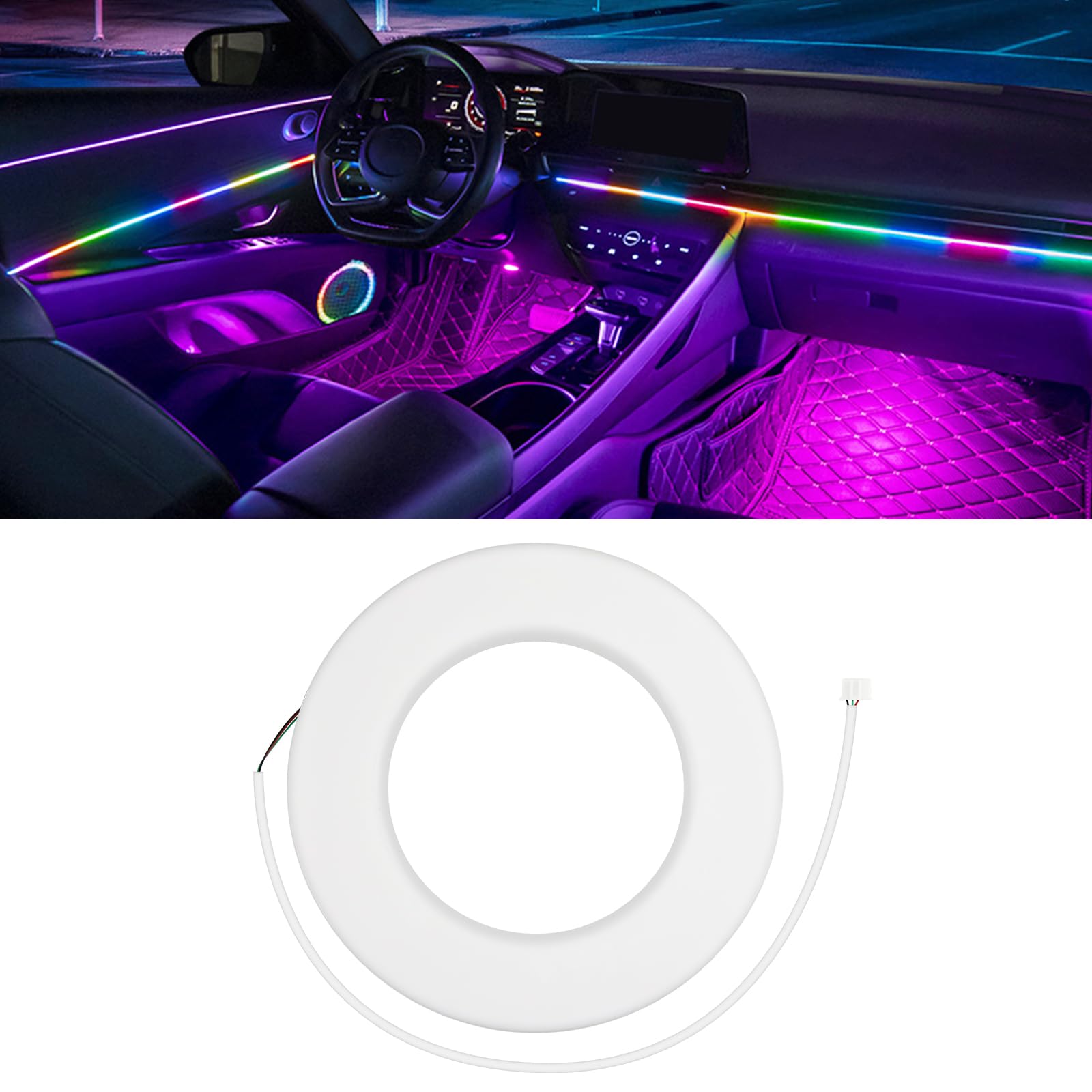 Car Speaker Lights of Dreamcolor Interior Car Light Kits 5.9 Inches 1 Pcs