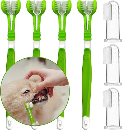 Amazon Co Jp Onebarleycorn 犬口ケア 歯ブラシ 犬用歯ブラシ 猫口ケア 猫用歯ブラシ 指ブラシ 指サック歯ブラシ フィンガー ソフト シリコン 3面ブラシ ペット 犬用はぶらし 犬デンタルケア 歯科衛生用ブラシ デンタルケア 耐久性 丈夫 清潔 7個セッ卜 ペット用品