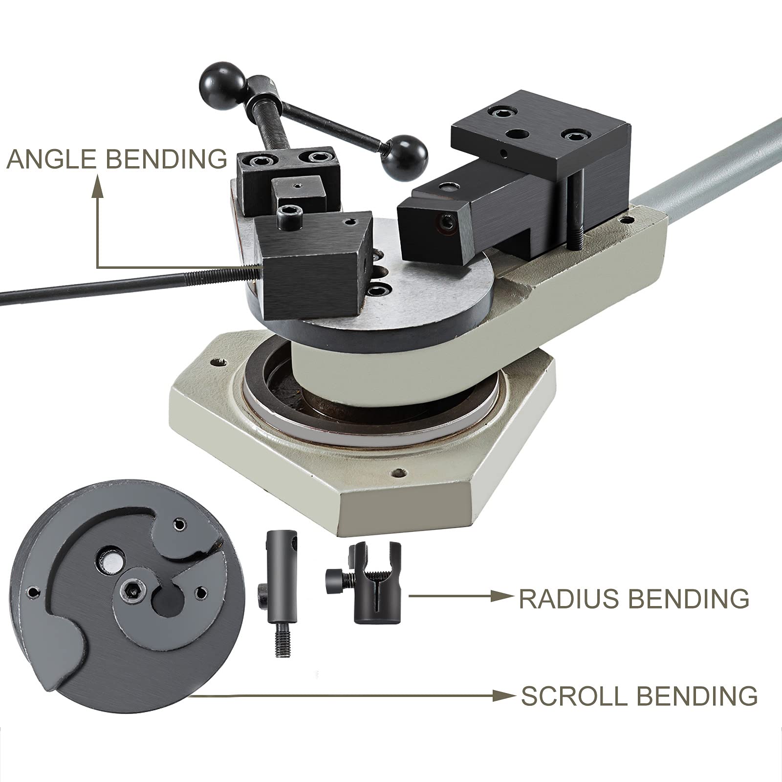 VEVOR SBG40 Metal Scroll Bender HighHardened Steel Scroll Bender