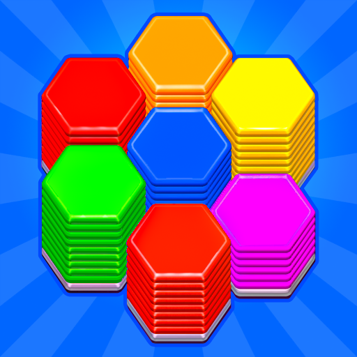 Hexa Sort: 六角形カラーパズル - マージ＆スタックマッチ3D脳トレ