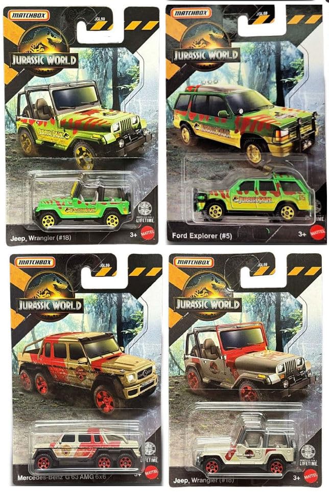 Matchbox Jurassic World Colección de Vehículos a Escala 17 pcs miniatura 5