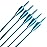 Pointdo 30inch Carbon Arrow Fluorescence Color Targeting and Practice and Hunting Arrows for Compound Bow and Recurve Bow with Removable Tips(Pack of 12) (Lake Blue)