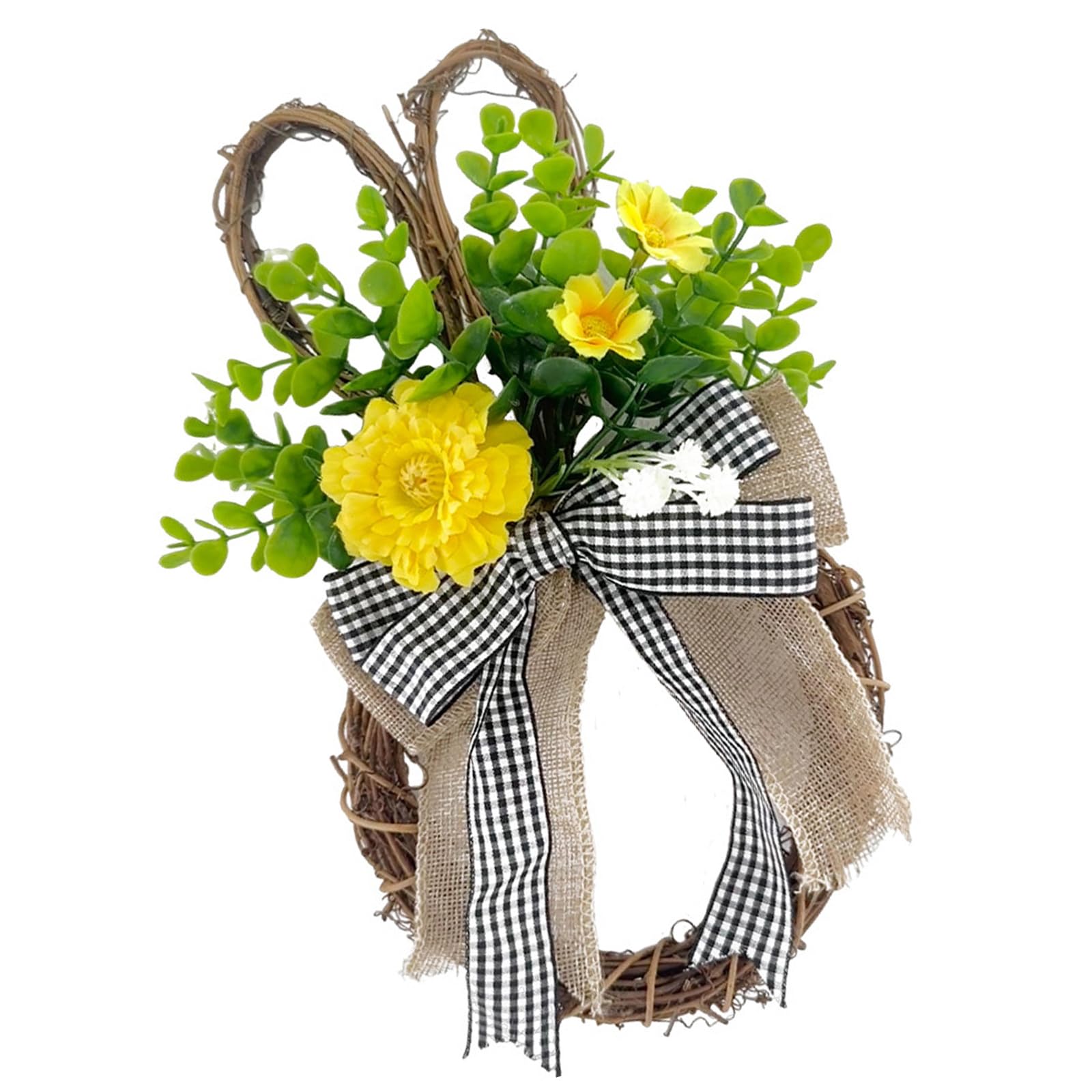 Tsophreniq Easters Wreath Colorful Rabbits Shaped Garlands for Seasonal Home Decoration Florals Front Door Hanging Ornament Easters Decoration