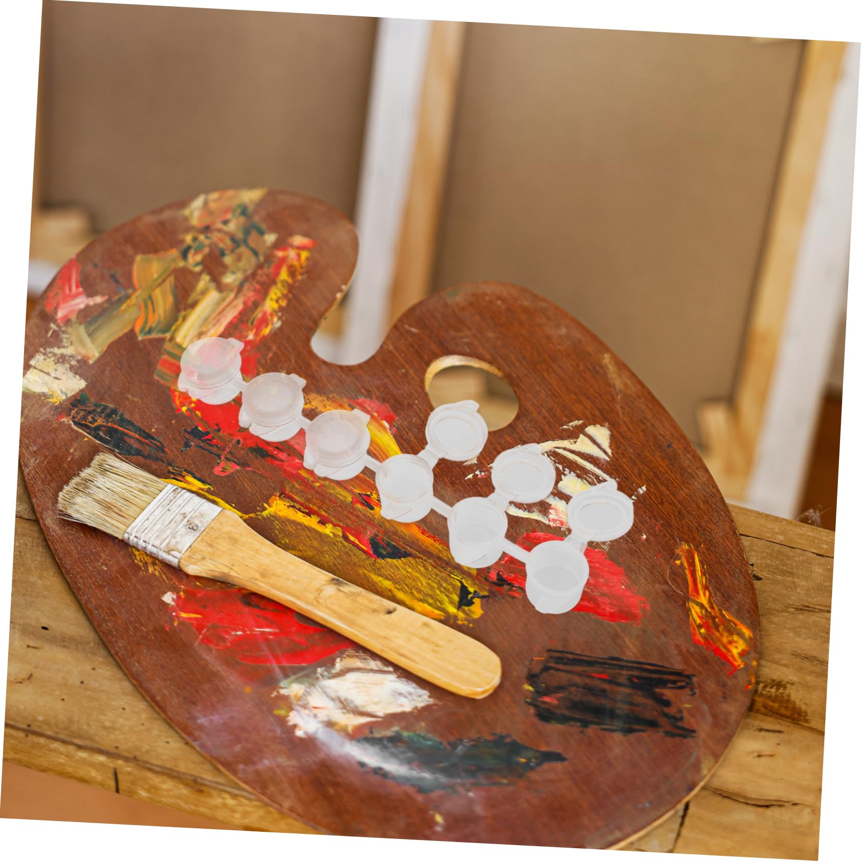 OSALADI 4 Ensembles Lot de Pots Peinture Vides Transparents avec Couvercles Contenants Compacts Et Étanches pour Rangement Peinture Petits Récipients Pratiques pour Travaux 30 Pièces * 4