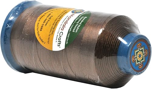 Miniatura 482 de Mandala Crafts Hilos de coser resistentes de nailon consolidado, hilo para tejer jeans de cuero, hilos de tapicería marina al aire libre, Beige