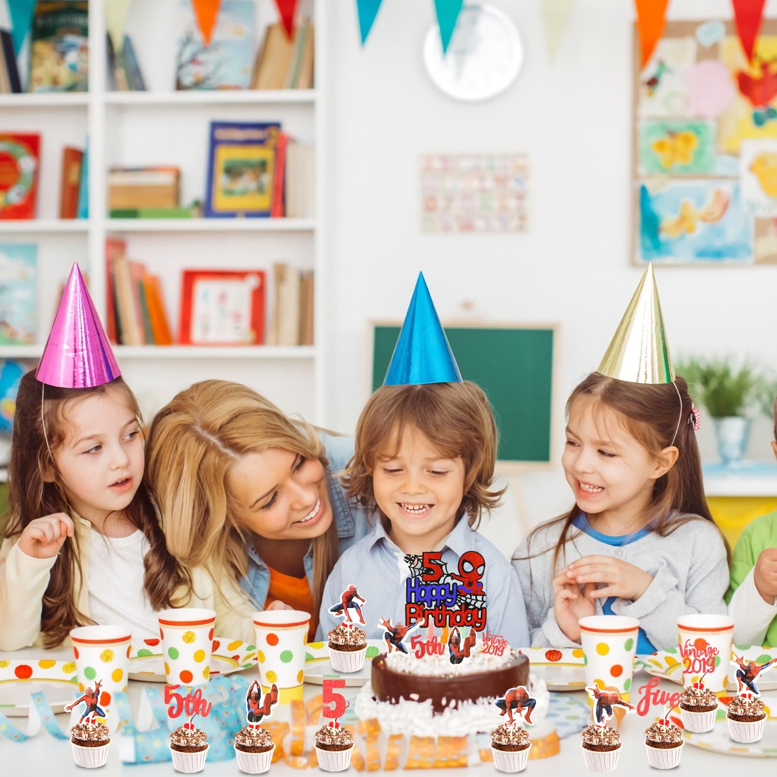 56-teiliges Baufahrzeug Cupcake-Deko Set – Mit Baggern, LKWs & Schildern Für Kindergeburtstag