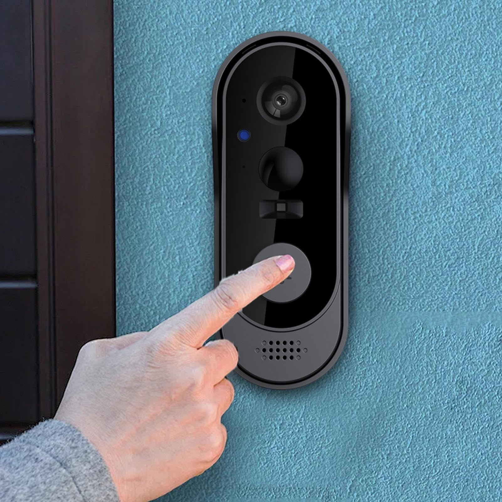 Videoportero Sensor Seguridad, Voz Bidireccional, Y Alertas Visitantes | Videoportero Inalámbrico Cámara Monitor Sensor Inalámbrico Para Hogar Interior Exterior Negocio