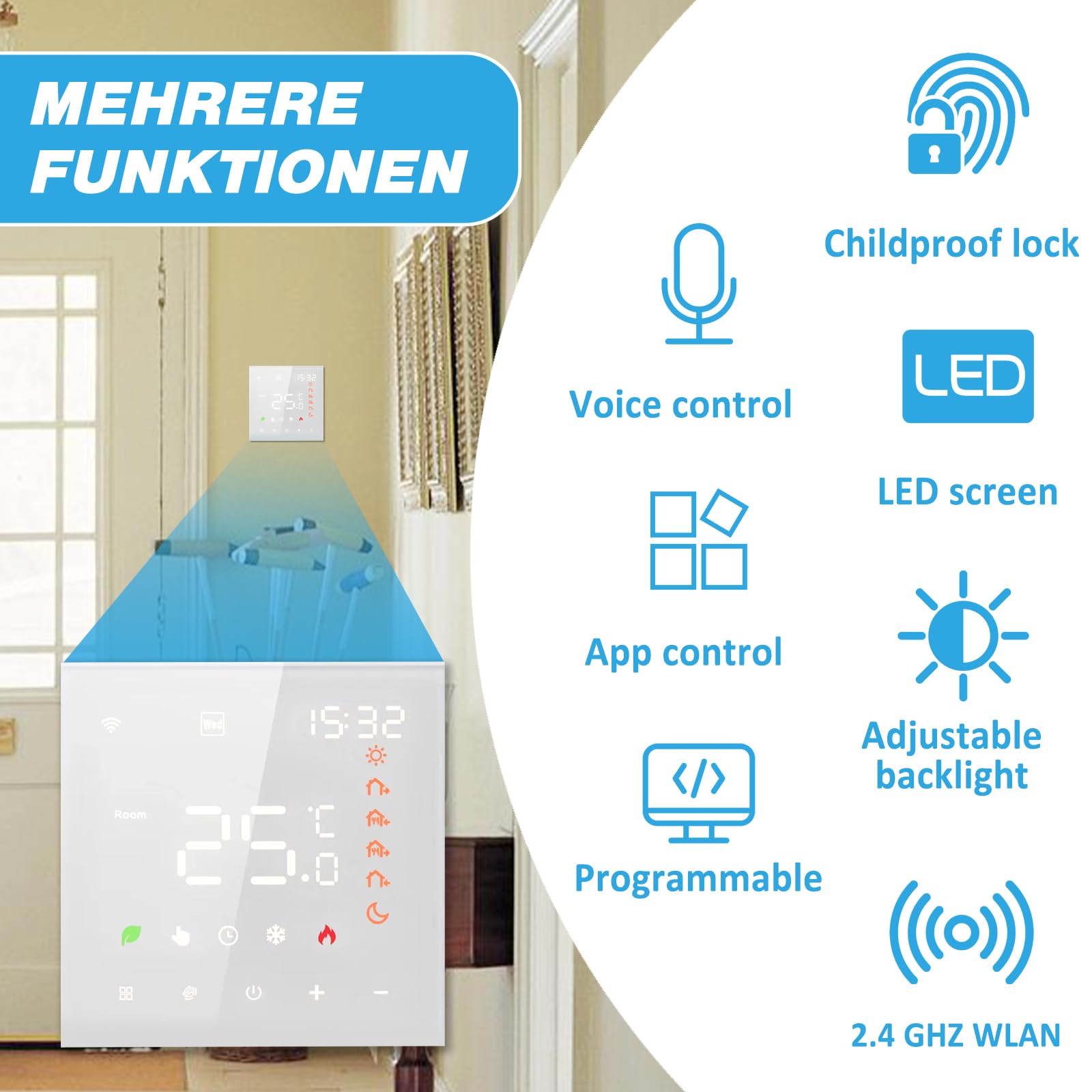 Thermostat intelligent - Chauffage au sol électrique - Thermostat