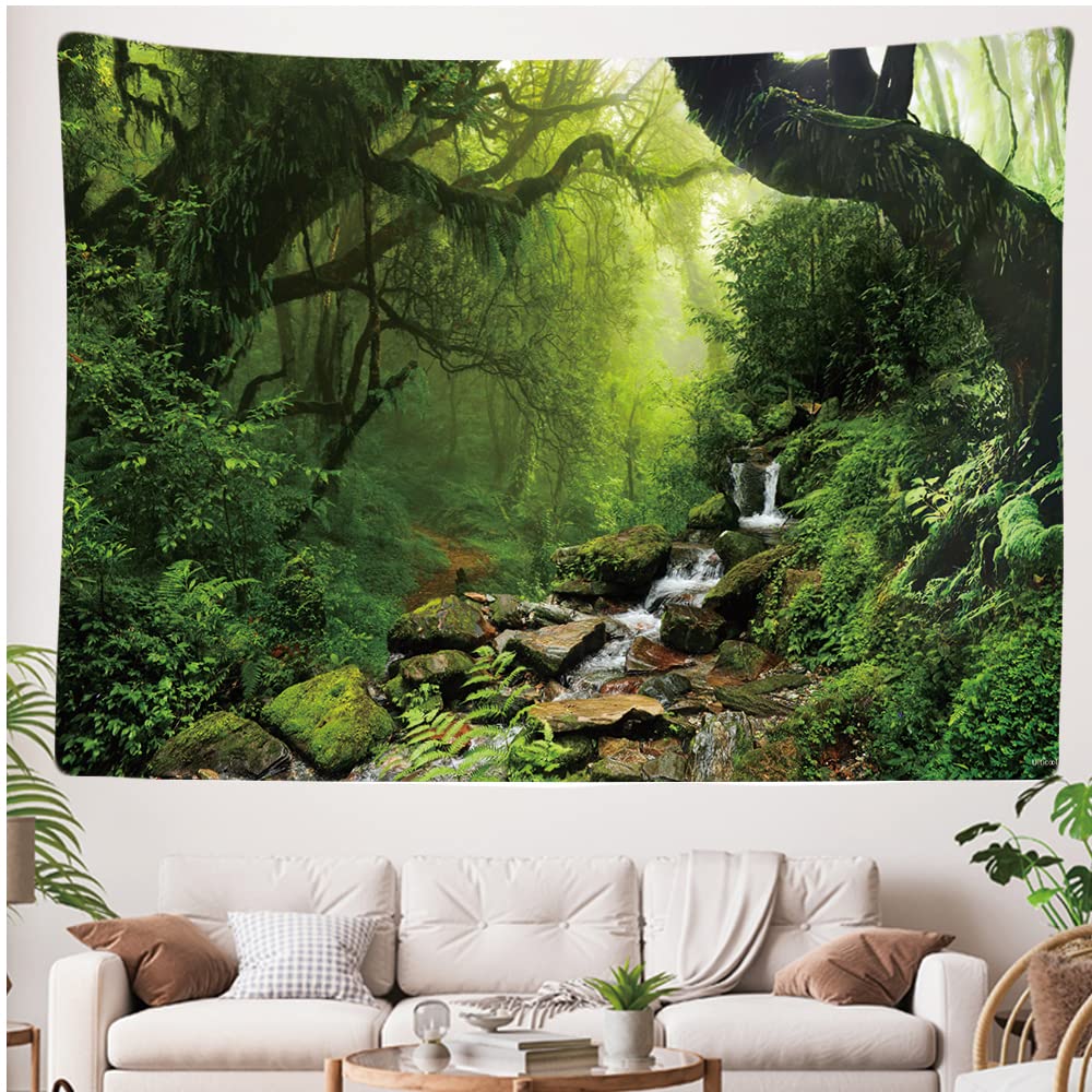 Ulticool - Tapestry Home Decoration - 200 x 150 cm - Fabric Wall Hanging - Accessories for Bedroom Living Room Nursery (Rainforest) - Image 4