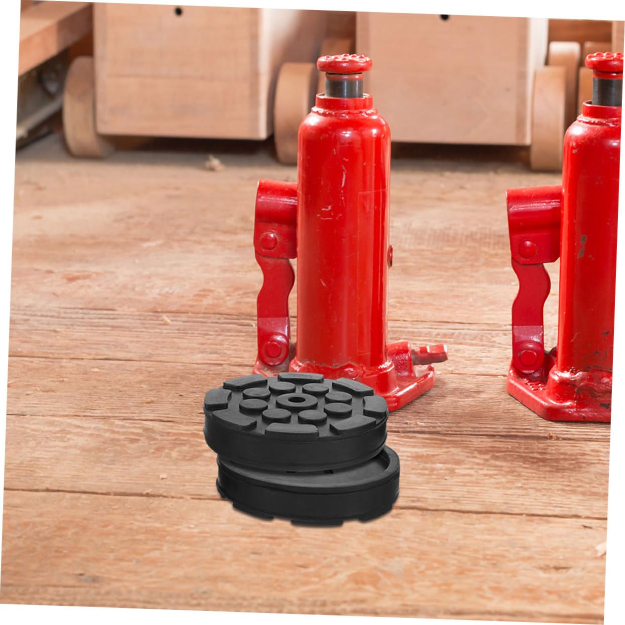 MAGICLULU 6Pezzi Gomma Ottagonali Per Martinetti Auto Adattatori Per Sollevamento Protezione Pavimento e Stabilità Per Attrezzature Sollevamento