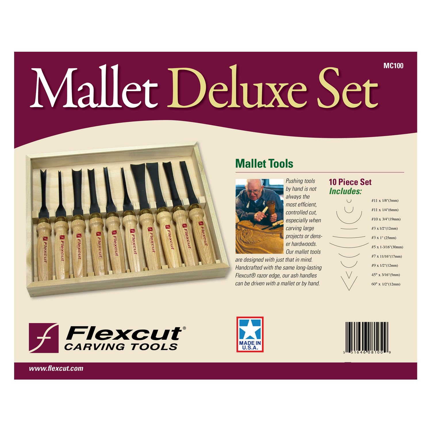 FLEXCUT FLEXMC100 - Cuchillo de Hoja Fija Unisex – Adulto, Multicolor, Talla única