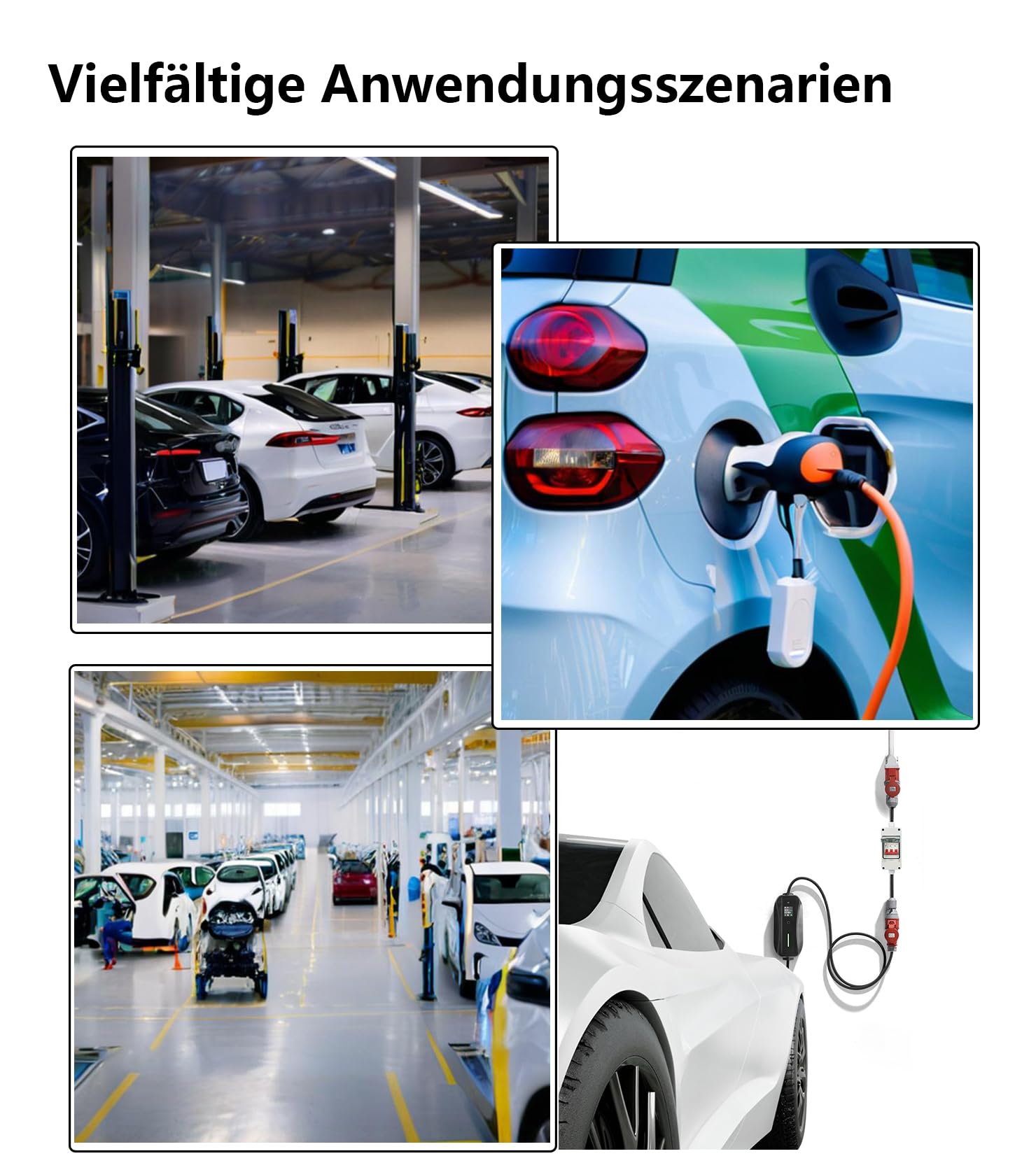 RoadEu - Draagbare CEE-adapter 32A naar 16A met 1 meter verlengsnoer - CEE-stekker en -stopcontact met C16A stroomonderbreker - 1m