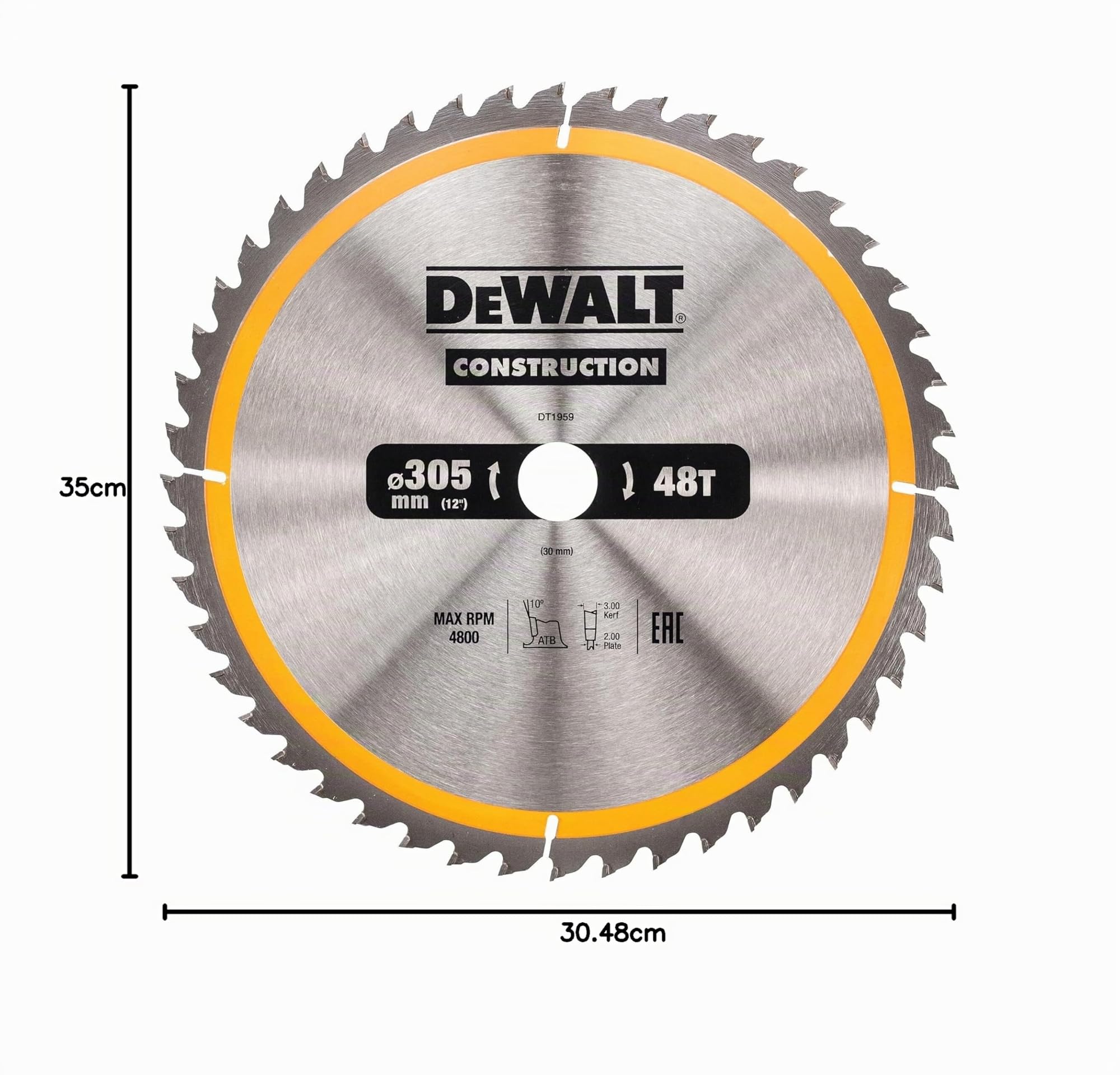 DEWALT - Lames de scie circulaire stationnaire - 48 dents - DT1959-QZ