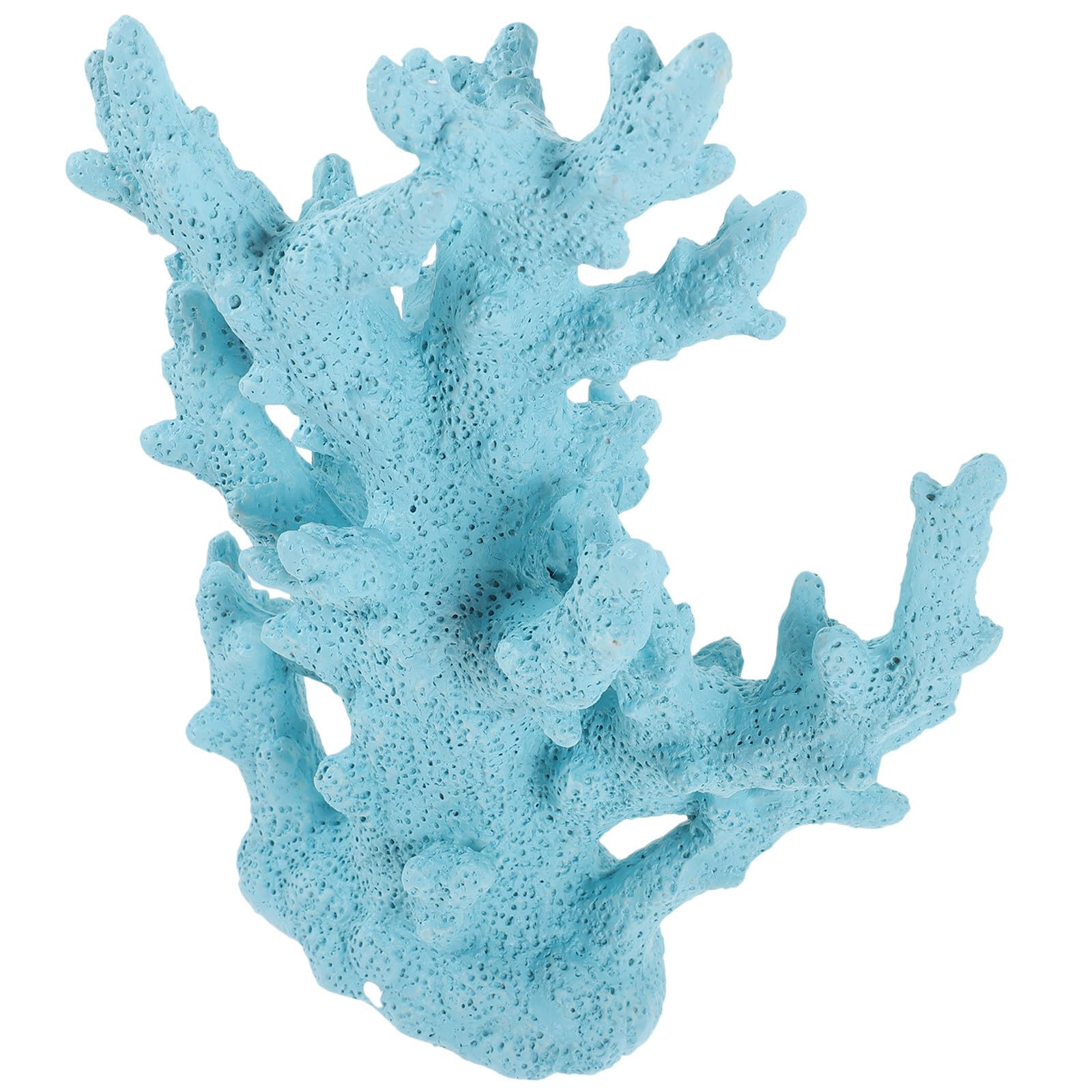 TOYANDONA Adorno de Coral Falso Azul para Acuario, Decoración Decorativa de Resina Realista y Fácil de Almacenar para Peceras y Acuarios