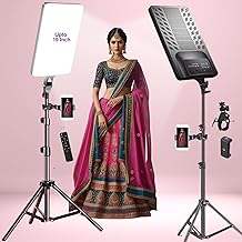 Premium RL-19 LED Photography Bi-Colors Panel Light Kit with Adjustable Tripod, Phone Clamp & Mounting Bracket for YouTube | Makeup | Live Streaming | Video & Vlogging