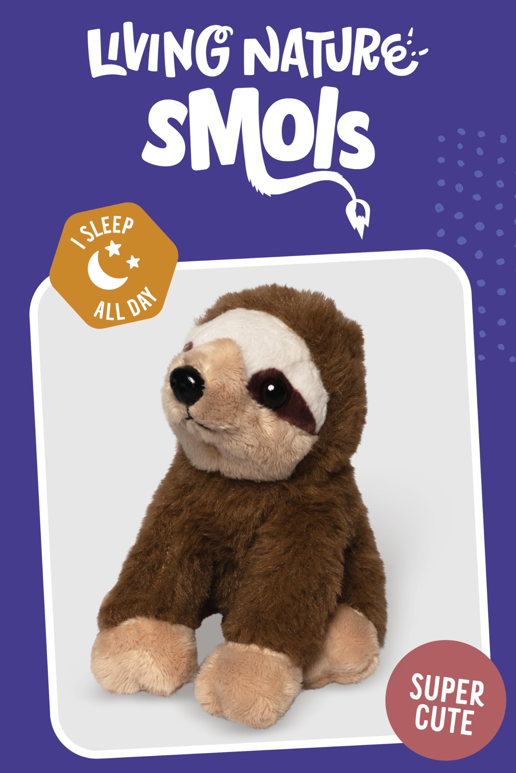Living Nature Plush Toy Velcro Hands Eco-friendly Living Nature Sloth ...