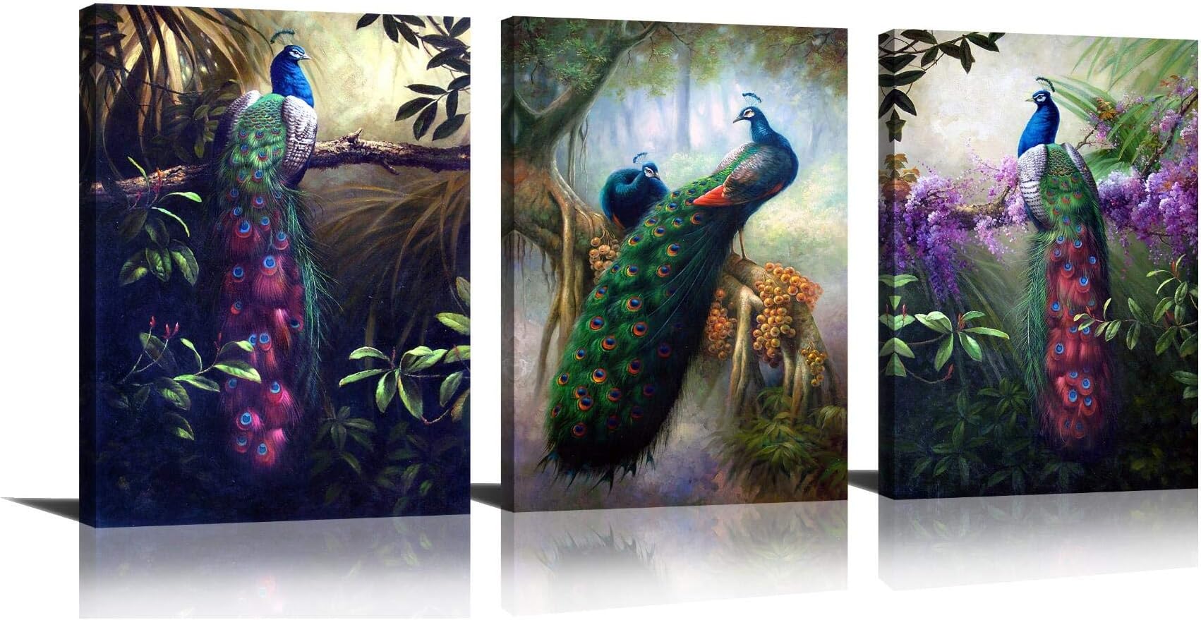HLJ ARTModern Animals Wall Decor Painting Prints on Canvas for Home and Office Decoration 16x24inchx3pcs HLJ ART