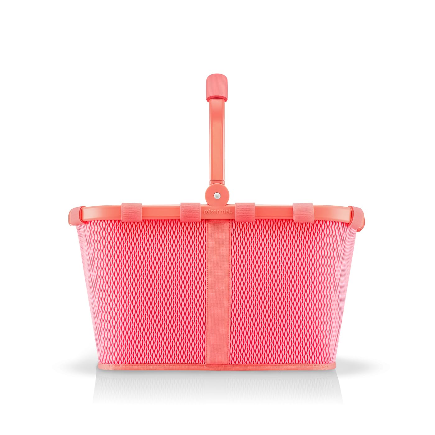 reisenthel carrybag Frame mesh Coral – Stabiler Einkaufskorb mit viel Stauraum und praktischer Innentasche – Elegantes und wasserabweisendes Design