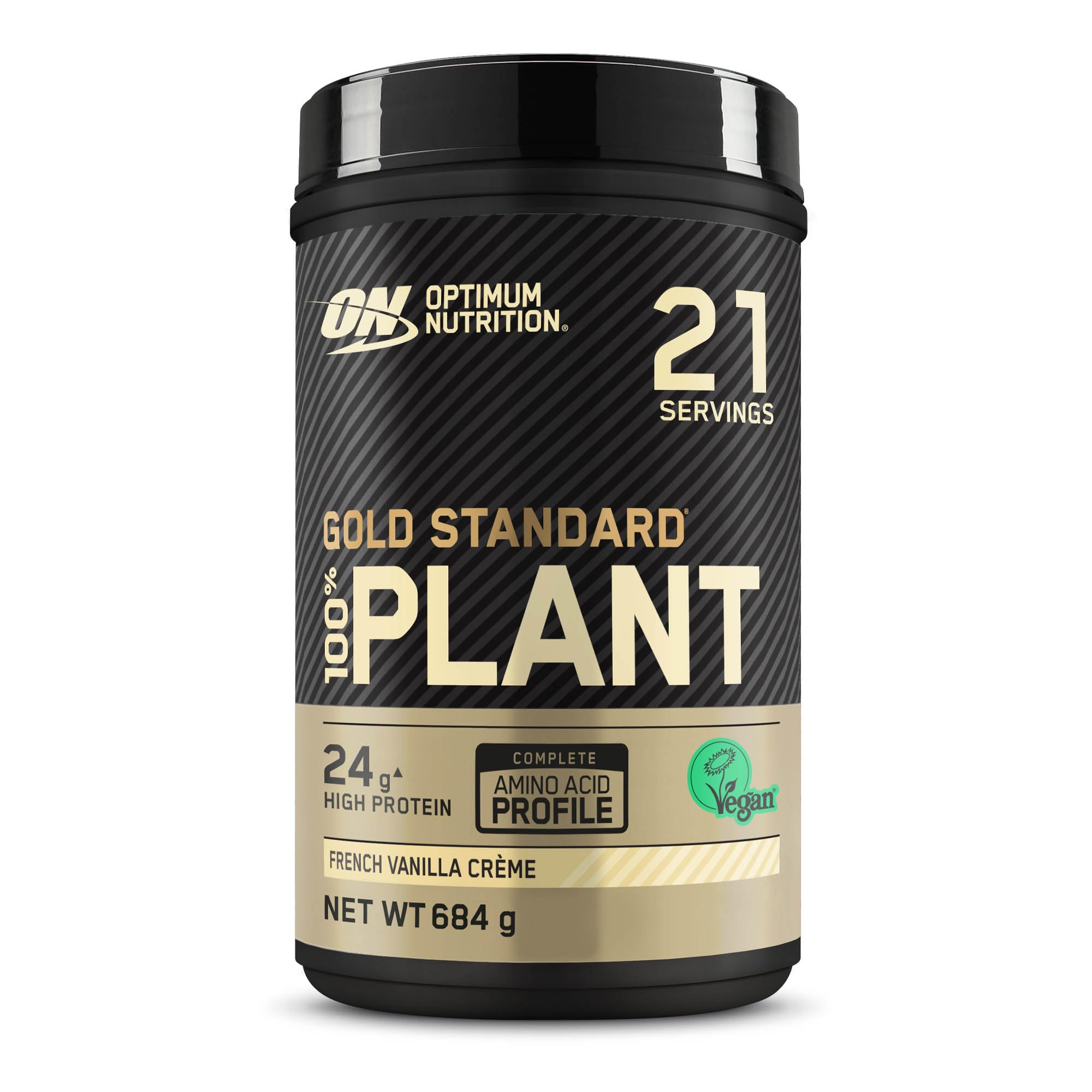 Optimum Nutrition Gold Standard Proteína en Polvo 100% Origen Vegetal para Hombres y Mujeres, para Batido Vegano, Vainilla, 684 g (el empaque puede diferir)