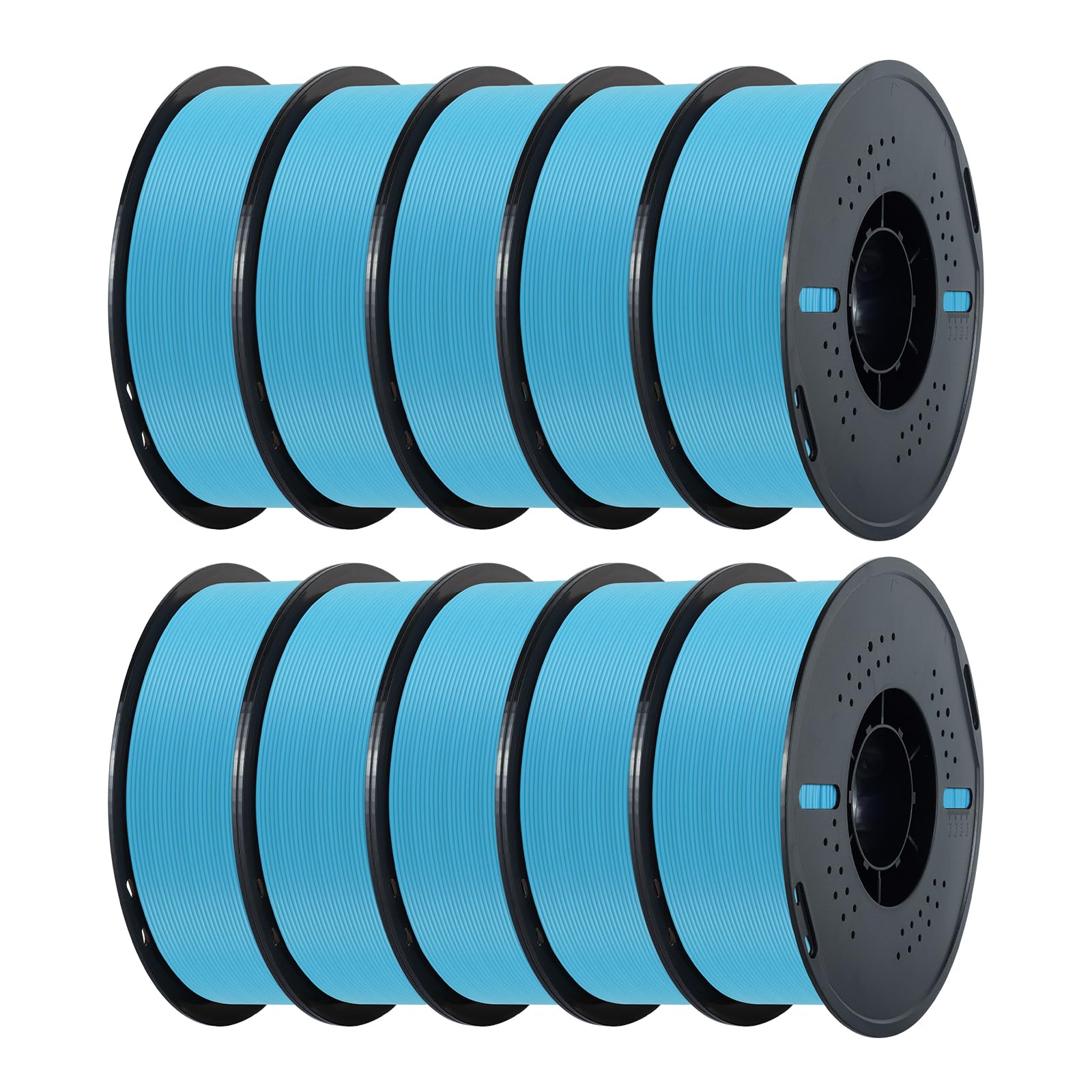 KINGROON PLA 3D Printer Filament Bulk, 10KG 10-Pack, Glacier Blue