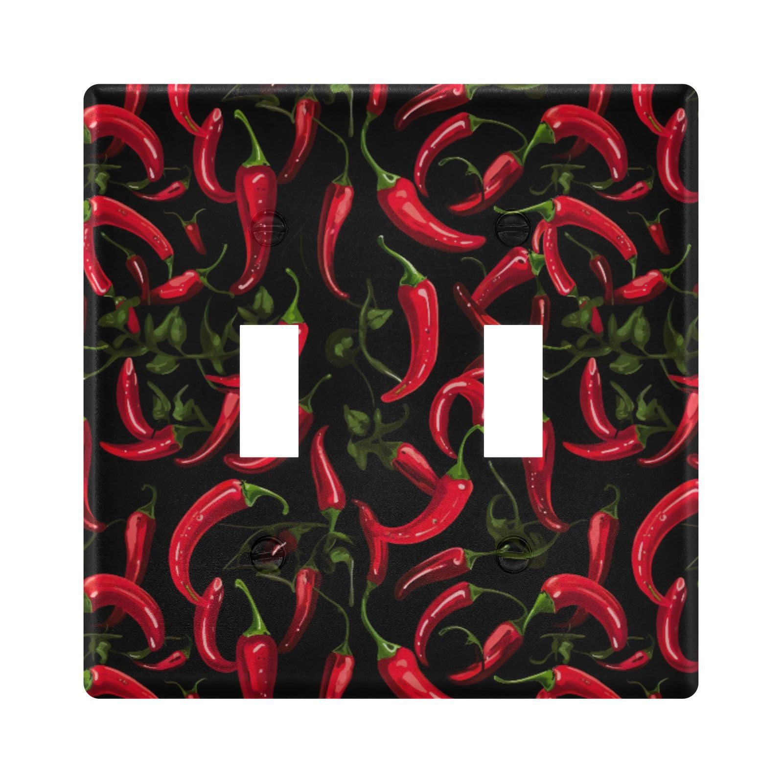 UMIRIKO Red Chili Light Switch Cover Plate Covers Decorative Double Toggle Home Decor 202a8779
