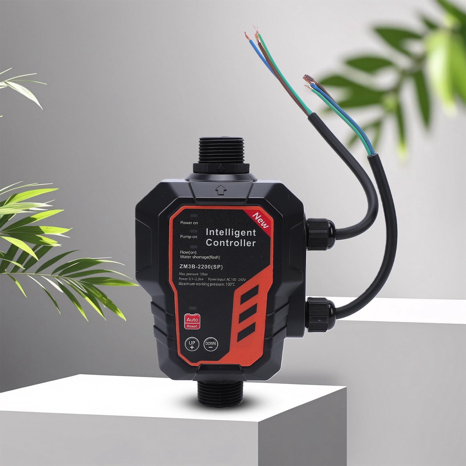 Cocoarm Controlador de Presión de Agua, Interruptor Ajustable de 10bar con