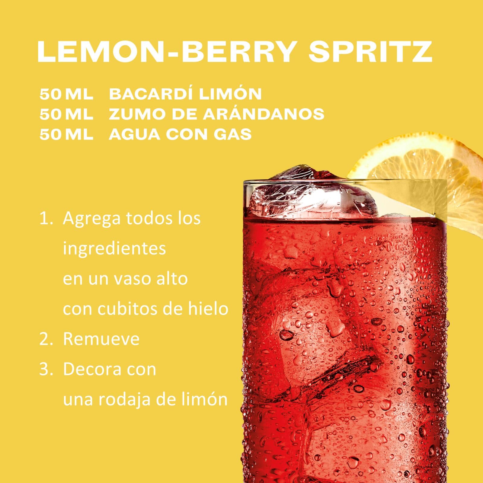 BACARDÍ Limón Ron Blanco Mezclado 27% 1 L