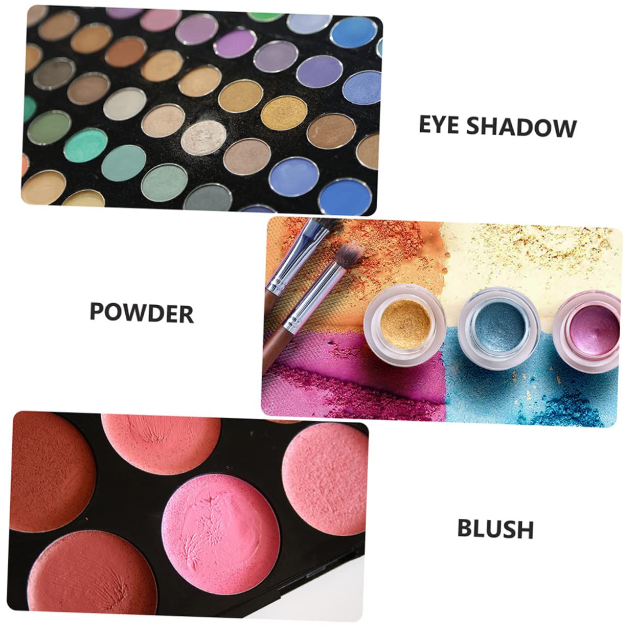 VICASKY Palette Magnetica Vuota in Abs Leggera e Portatile per Ombretti 2 Pezzi per Make Up On-the-go