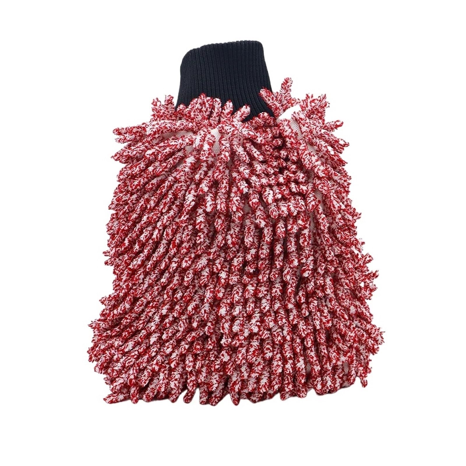 1pc Large Red Double Side Chenille Microfiber Car Wash Glove Non Scratch