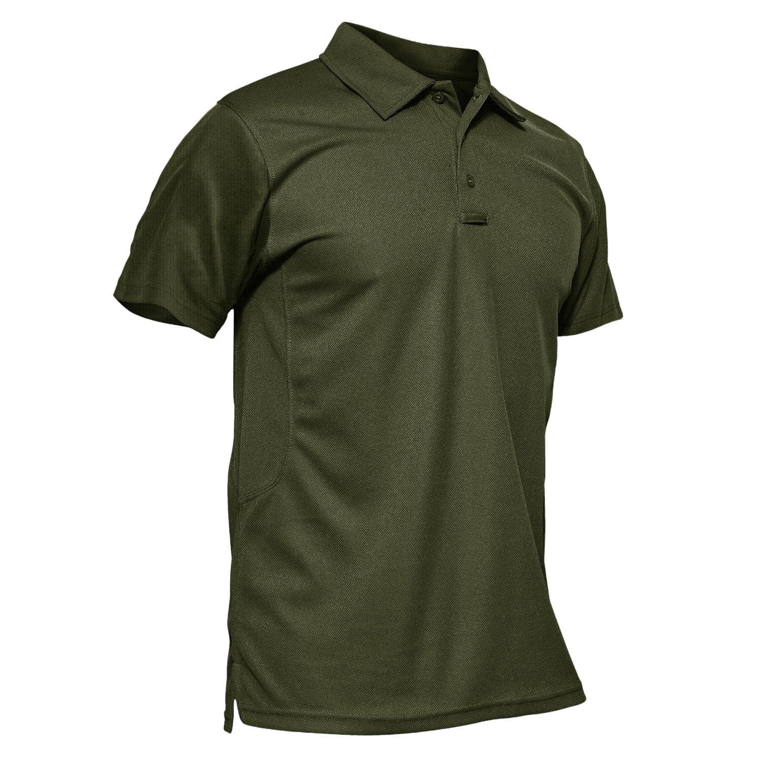 KEFITEVD Polo Shirts Herren Kurzarm Golf Tshirts Schnelltrocknend Army Tshirt Sport Outdoor Poloshirt mit Brillenhalter Knopfleiste Leicht T-Shirt Sommer