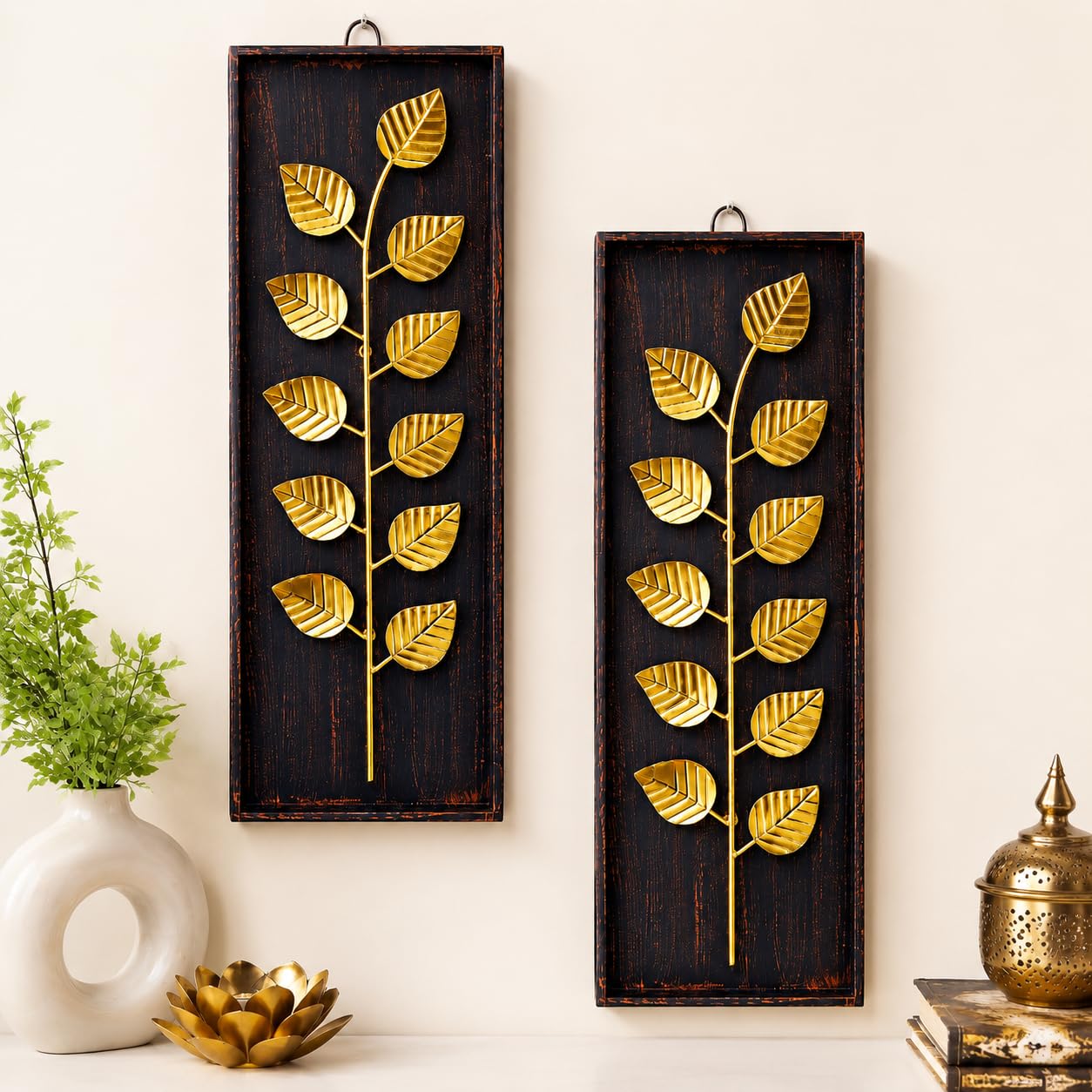 Artemade Iron Leaf Wall Art - Rustic Home Decor -7