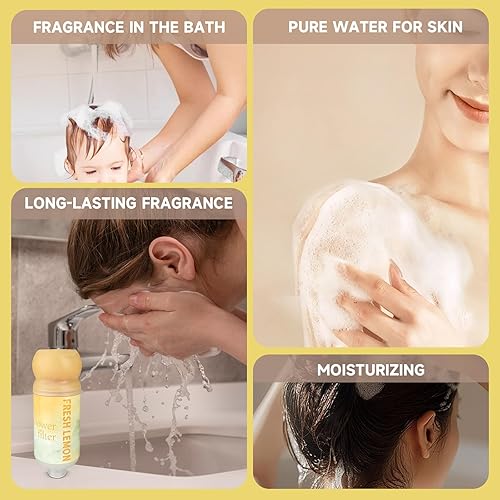 Miniatura 6 de Filtro de ducha con vitamina C para agua dura, purificador suavizante de aromaterapia, terapia de aromaterapia, fácil instalación, piel y cabello