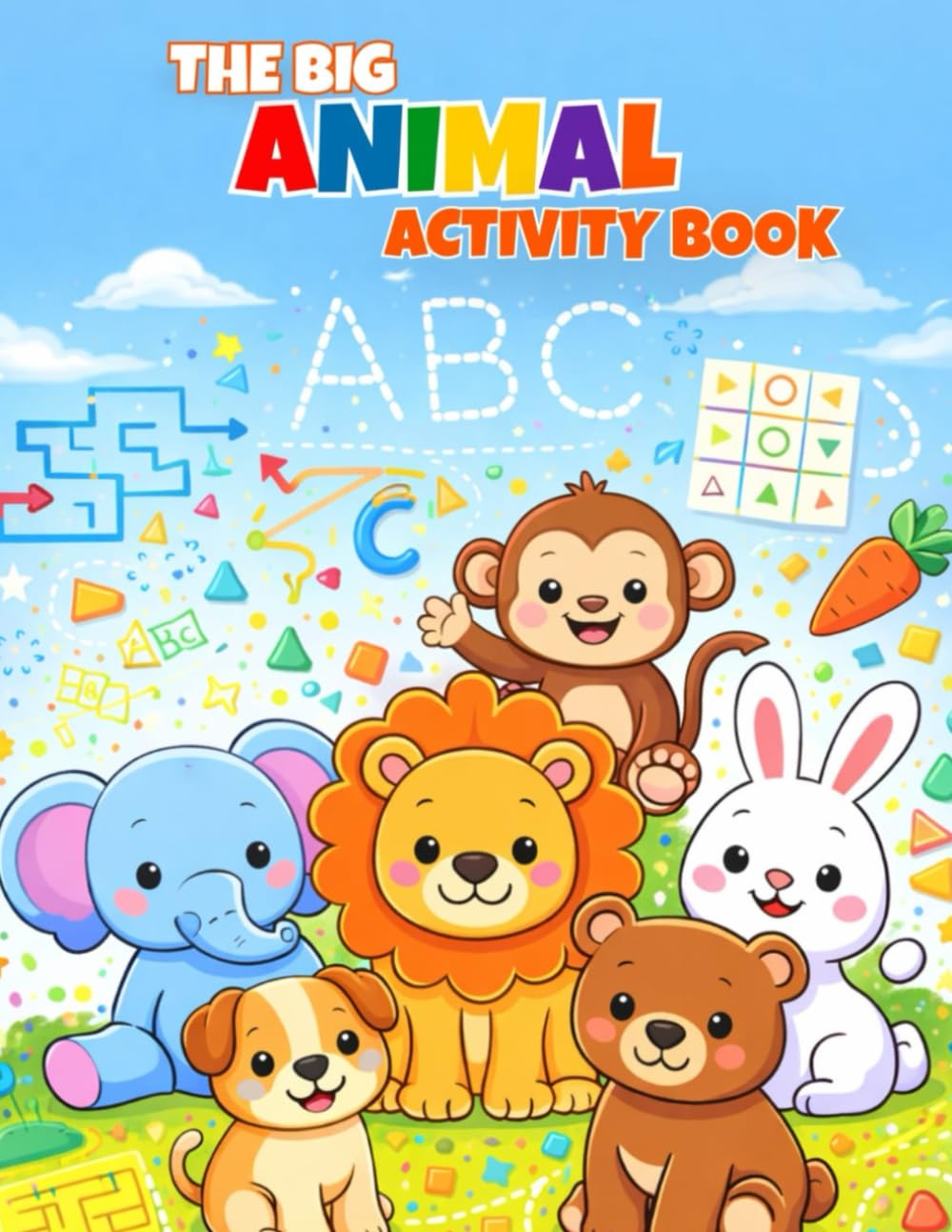 the Big Animal Activity book: Fun & Cute Animals Ages 4–8
