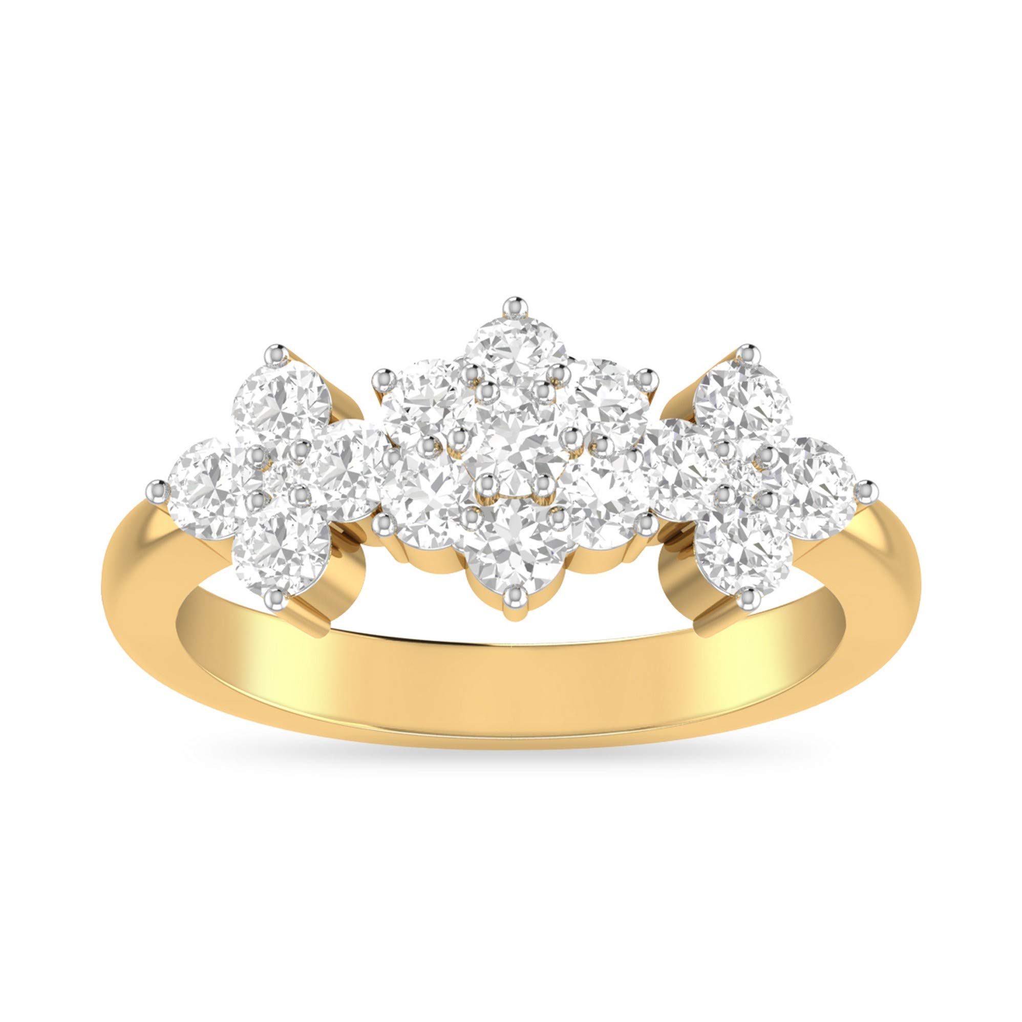 Yellow Gold and Solitaire Ring for Women