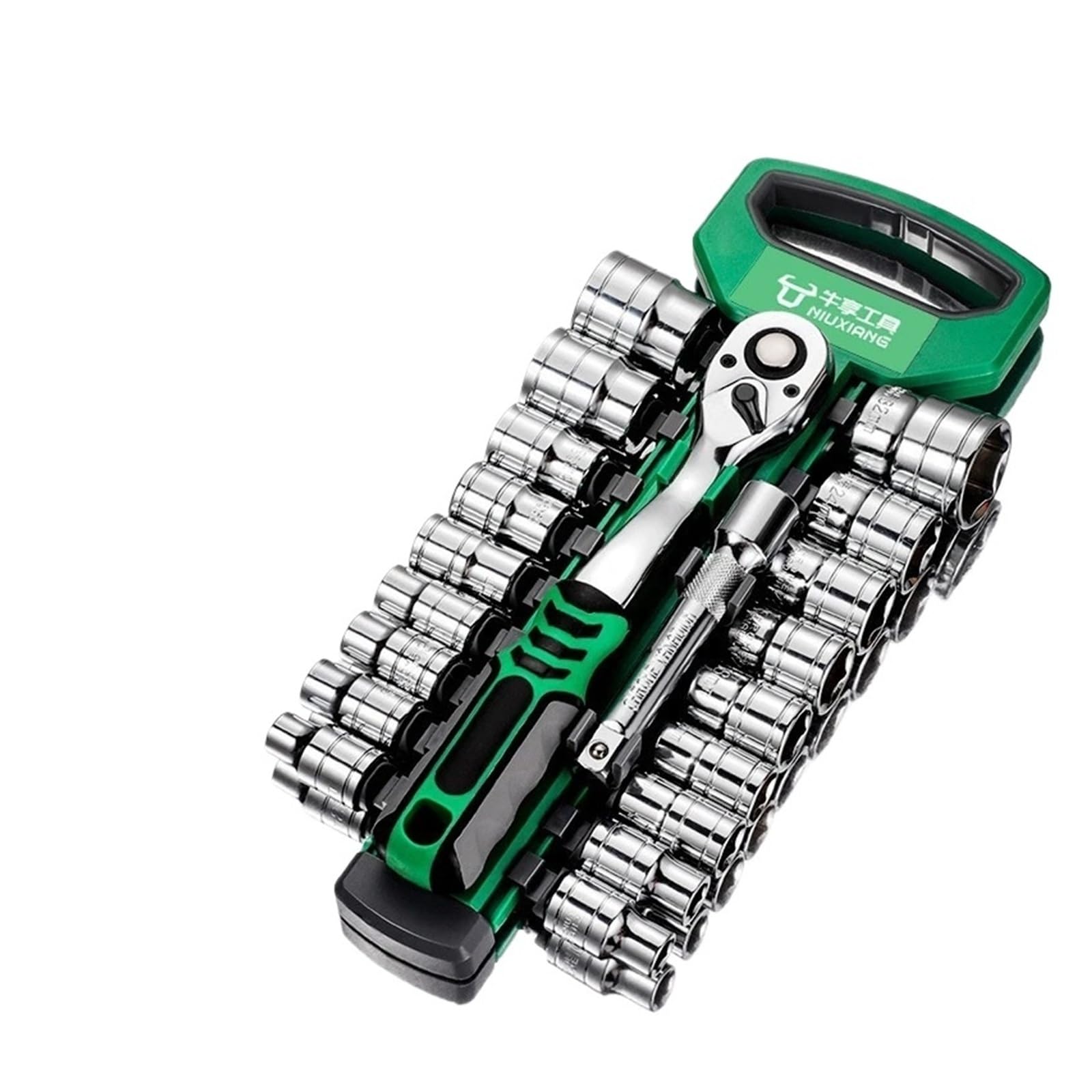 Zestaw nasadek 1/4"-3/8"-1/2",CR-V, nasadki metryczne i imperialne z szybkozamykanym kluczem grzechotkowym, model pro 72 zęby