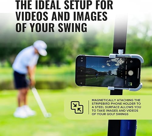 Miniatura 60 de Stripebird - Soporte magnético para teléfono original de golf - Accesorio para carrito de golf - Soporte delgado para teléfono inteligente - Celda