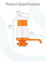 Vista 9 de Brio Bomba de agua potable manual universal (naranja)