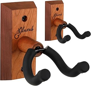 XILAZAB Guitar Wall Mount 2 Pack, Wooden Guitar Hanger for Wall, U-Shaped Guitar Wall Hook Holder Wall Mount, Guitar Hanger Stand Wall for Acoustic Electric Guitar Bass Banjo Mandolin